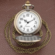 Retro Antique Cowboy Bronze Quartz Pocket Watch/Necklace Arabic Numerals Watch Chain Jewelry/Valentine gifts/Vintage men dad Gifts