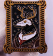 Rusty Lake Hotel Brooch Pins, Mr Deer Enamel Pin Magic Card Badge Brooch, Halloween Gift, Funny Deer Badge Pins, Anime Lovers Gifts
