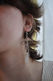 Silver Color Mushroom Earrings/Bohemian Earings/Star and Moon Pendant Drop Earrings/Magical Witchy Earrings/Healing Crystal/Gothic Earrings