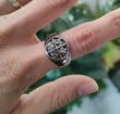 Stainless Steel Rings The Last Airbender Air Fire Earth Water Elements Rings Occult Amulet Gothic Jewelry/Boho Gothic Goth Ring/Viking Ring