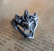 Demon Skeleton Face Punk Rings For Men Women Gothic Vintage Men's Finger Ring Street Hip Hop Jewelry/Statement Ring/Boho Gothic Goth Ring