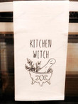 Kitchen Witch Kitchen Towel, Happy Halloween Eve Party Dinner Decoration, Housewarming Gift, Halloween Decor, Kitchen Accessories