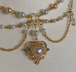 Handmade Fairy Core Pearl Double Layered Heart Rosary Coquette Necklace/Bead Pearl Necklace/Gothic Necklace/Y2k Necklace/Witchy Halloween