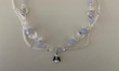 Y2K Purple and White Angel Beaded Necklace Pearls Beaded Necklace Choker Glass Beaded Aesthetic Jewelry/Y2k Necklace/Witchy Halloween