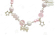 Pink Fairy Bracelet Y2k Rose Cute Bracelet,Charms, Dangling Beads, Fairycore, Grunge, White Pearls, Y2k, Cottagecore/Y2k Jewelry Necklace