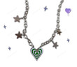 Punk Aesthetic Chain Star Necklace Heart Pendant Necklace Women Egirl Jewelry Goth Accessories Cool Choker/Witchy Fairy Fairycore