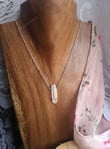 Clear Quartz Chain Choker Necklace, Angel Aura Quarz Kette Pendant Necklace, Y2K Jewelry Pixie Fairy core Necklace, Gift For Her