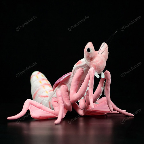 Lifelike Pink Orchid Mantis Plush Toys Real Life Soft Insect Malaysian Orchid Mantis Stuffed Animals Toy For Kids/Animal Toy/stuffed animals and plushies/valentines gift