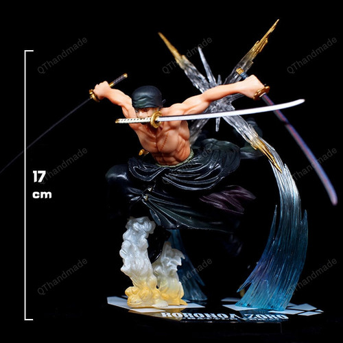Anime One Piece Ronoa Zoro Ghost 3D2Y Three-knife Ghost Cut Ver. Sauron PVC Action Collection Figure Model Gift 17cm