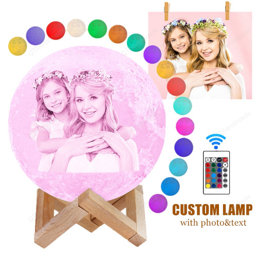 Customized Personality 3D Printing Moon Light 10/12/15/18/20CM /Lunar USB Charging Night Lamp T/ouch/Remote 2/16 Colors Moonlight