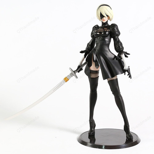 New NieR Automata YoRHa No. 2 Type B 2B Fighting Action Figure / PVC Toys Collection / Doll Anime Cartoon Model / Gift For Kids