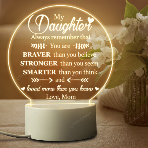Personalized LED Night Light Lamp /Gifts From Daughter / Mother's Day Gift / Bedroom Decoration / Lamp House Decor