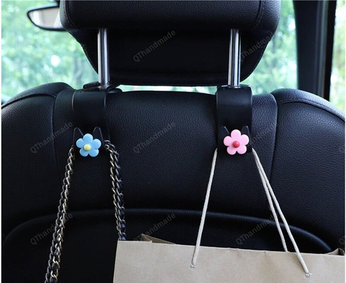 Multifunctional Flower Shape Car Hook Cute Car Seat Back Creative Storage Hook Car Decoration Products
