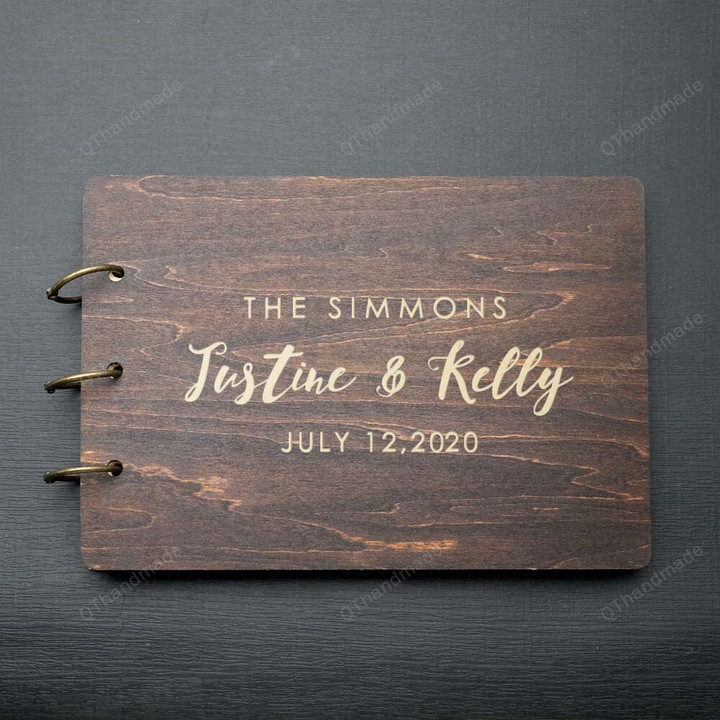 Personalized Rustic Guest Book/Wooden Wedding Guest Book/Custom Engraved Guest Book/Wedding Album Gift For Couple/Wedding Favors/ Couple Gift