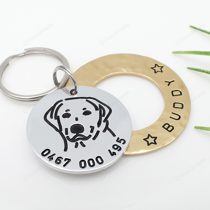 Custom Dog Tag/Dog Name Collar/Personalized Dog ID Tag /German Shepherd Dog Tag /Pet Accessories /Pet ID Tag/ Dog Memorial Gift
