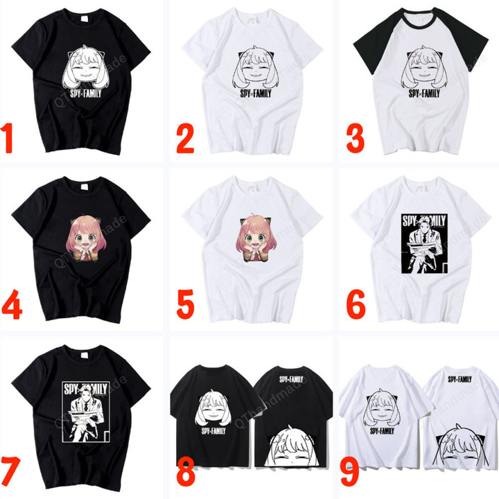 Spy x Family Anya Forger Cosplay T-shirt Men Girl Cotton t shirt Summer Short-sleeve Tees tops/Anya/Yor/Loid Forger/Anime Fan Gifts