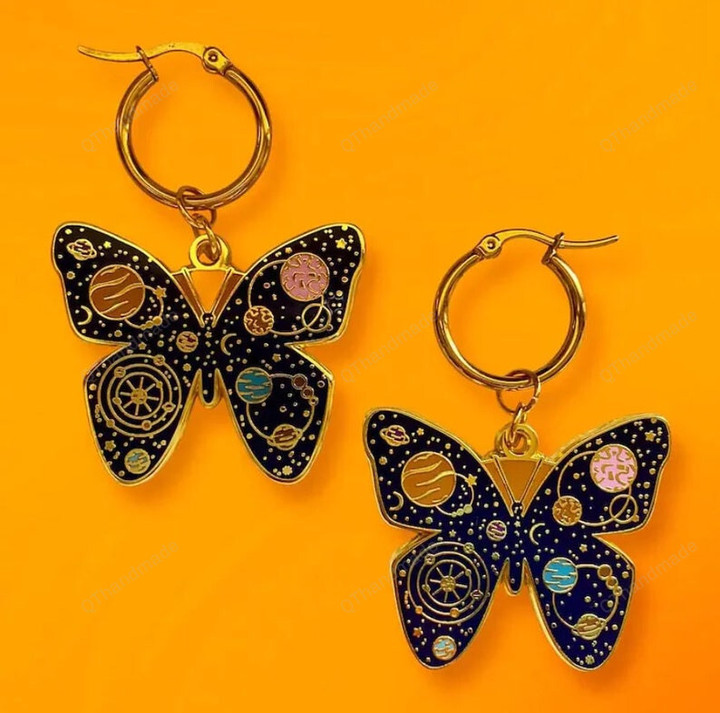Celestial Butterfly Earrings Fairy Jewelry/Fairy Earrings/Butterfly Celestial Goddess/Fairy Jewelry/Wicca Magical Earrings
