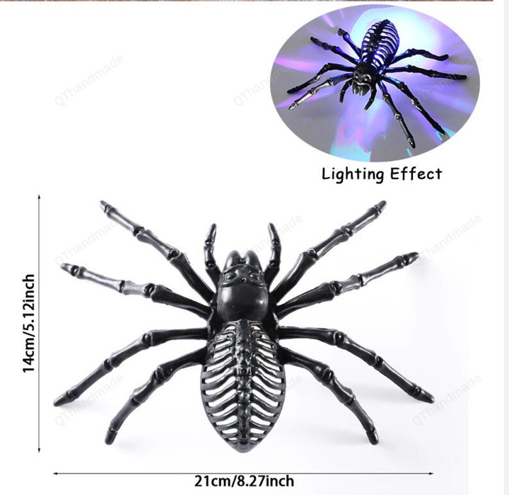 Large Glowing Spider Halloween Decoration, Funny Spider Light Halloween Decor, Halloween Gift, Glow In The Dark Spider Decor, Animal Decor