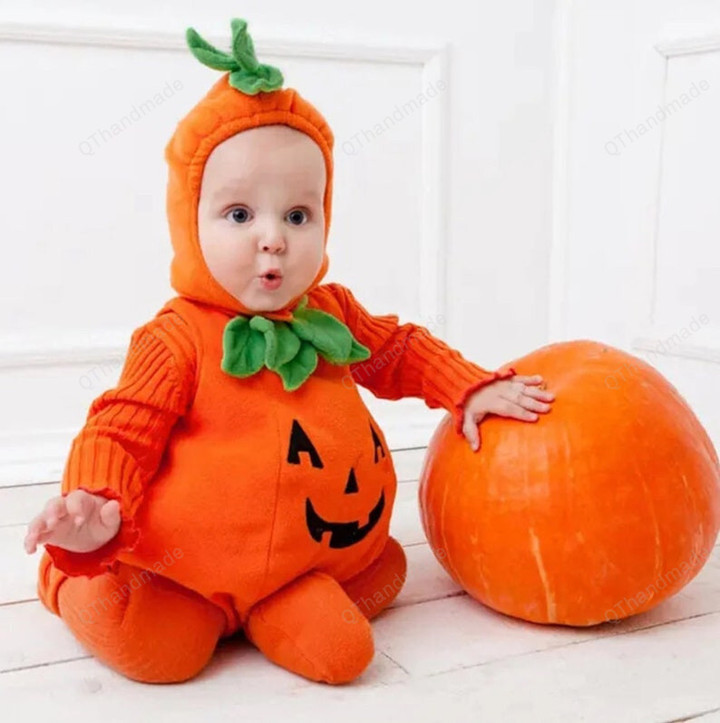 Baby Costume Pumpkin Cosplay Halloween Romper For Baby Girl Clothes Orange Cute Festival Costume For Baby Boy Romper/Baby Girl/Party Dress