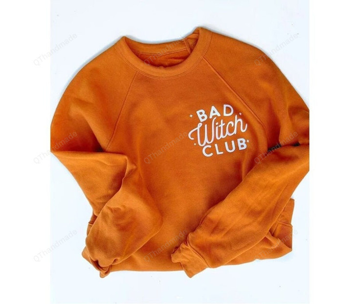 Bad Witch Club 0-5Y Autumn Infant Kids Girls Boys Sweatshirt T Shirts Halloween Print Long Sleeve Pullover Outwear/Baby Girl/Party Dress