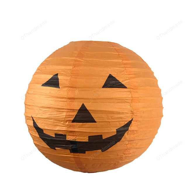 Halloween Pumpkin Paper Lantern, Halloween Horror Props, Halloween Party Decoration, Scary Skeleton Bat Paper Lantern, Jack O Lantern Paper