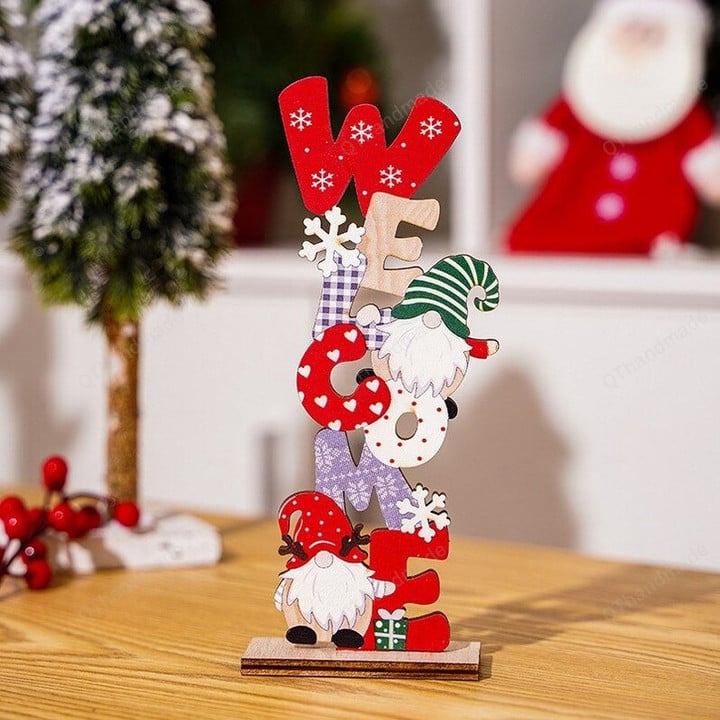 Christmas Wooden Pendants Decoration, Xmas Tree Hanging Ornament, Christmas Noel Pendant Table Decor, Xmas Gift, Santa Claus Snowman Decor