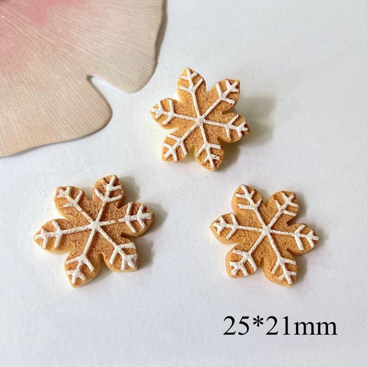 10Pcs/set Christmas Series Resin Flat Back Scrapbooking DIY Accessories, Xmas Home Decoration Bow Ornament, Christmas Accessories