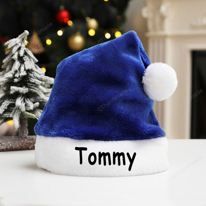 Personalized Christmas Santa Claus Hat, Custom Name Christmas Elf Hat, Christmas Party Family Santa Hat, Xmas Gift, Noel Accessories