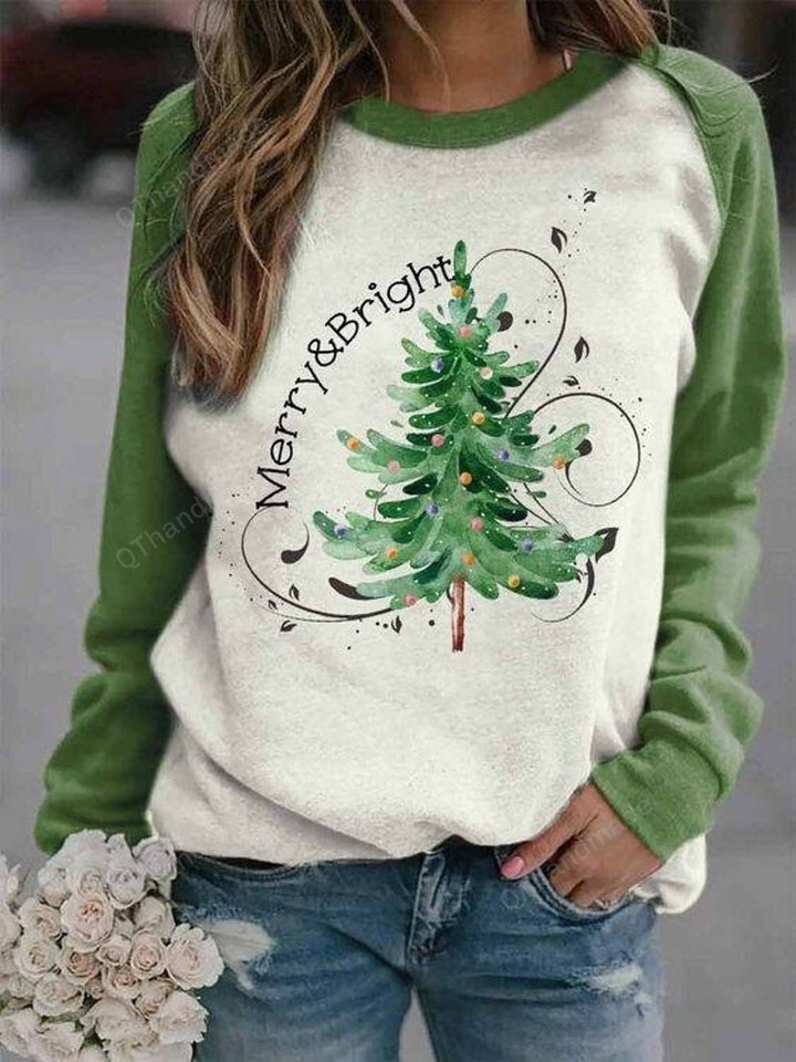 Christmas Tree Candy Cane Snowflake 3D Pattern Sweater, Y2K Casual Long Sleeve O Neck Pullover Sweatshirt, Xmas Snowflake Sweater, Xmas Gift