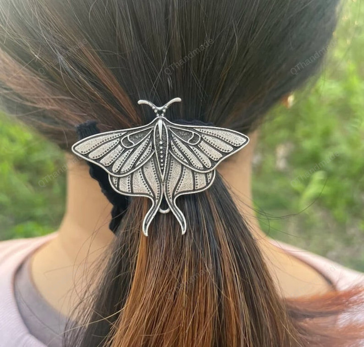 Dead Head Skull Moth Butterfly Hair Band Hair Jewelry/Halloween Accessory Wiccan/Boho Wedding Hair Accessories/Fairy Jewelry/Energy Jewelry