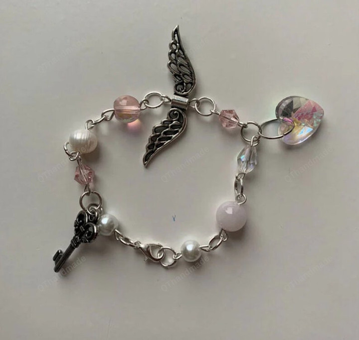 The “angel Wings” Charm Bracelet Y2k | Valentine’s Day Jewelry, Coquette And Fairycore Bracelets/Cottagecore cottage core jewelry
