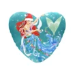 Ariel Christmas Heart-Shaped Pillow (Two Sides)