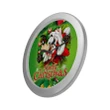 Goofy Merry Christmas Silver Color Wall Clock