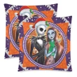 Jack & Sally Christmas Custom Zippered Pillow Cases 18"x 18" (Twin Sides) (Set of 2)