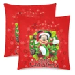 Mickey Merry Christmas Custom Zippered Pillow Cases 18"x 18" (Twin Sides) (Set of 2)