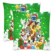 Christmas Dogs Custom Zippered Pillow Cases 18"x 18" (Twin Sides) (Set of 2)