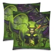 Maleficent Custom Zippered Pillow Cases 18"x 18" (Twin Sides) (Set of 2)