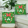 Minnie Christmas Custom Zippered Pillow Cases 18"x 18" (Twin Sides) (Set of 2)