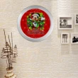 Mickey Christmas Silver Color Wall Clock
