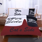 Black and White Bedding Set His Side & Her Side Couple 3Pcs