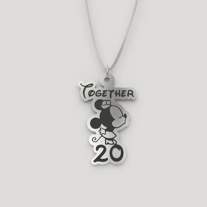 Minnie Together Couple Necklace 1pc [CORONA UPDATE: SHIPPING TO CANADA & AUSTRALIA IS UNAVAILABLE AT THE MOMENT]