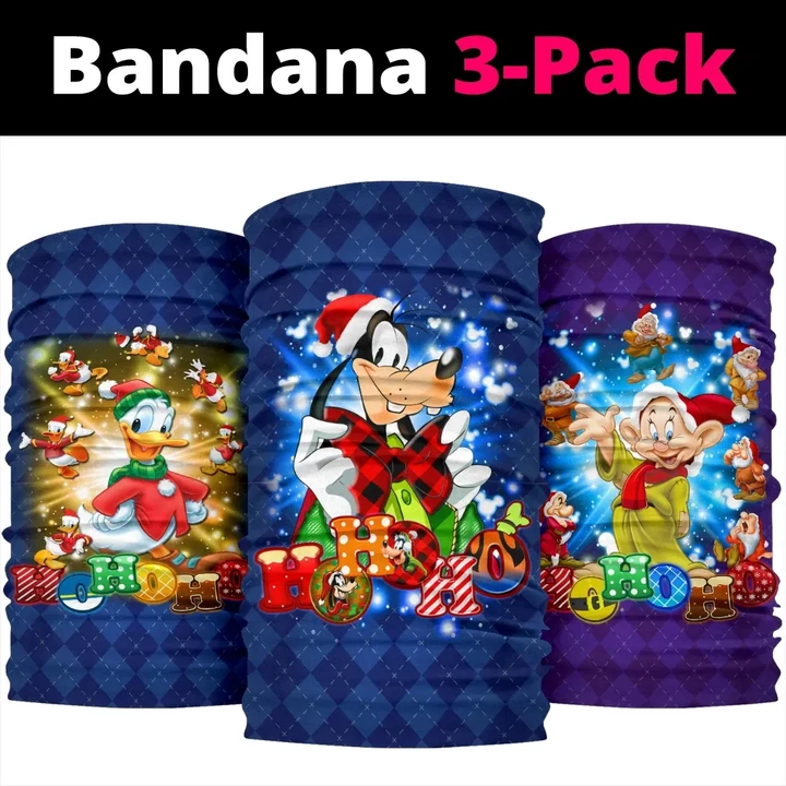Gf -Dp - Dn Christmas  Bandana 3pcs/Pack