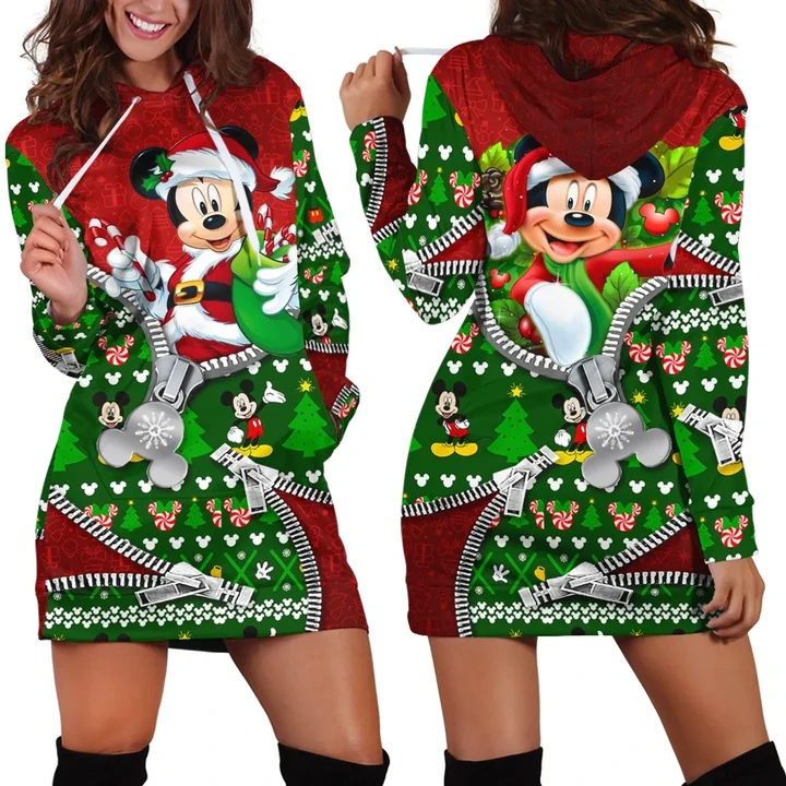 Mickey Christmas Hoodie Dress