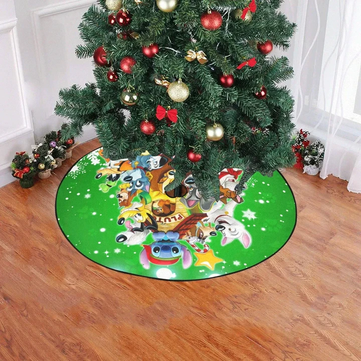 DN Dogs Merry Christmas Christmas Tree Skirt