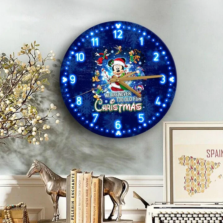Tkb Never Too Old For Christmas Wooden Clock