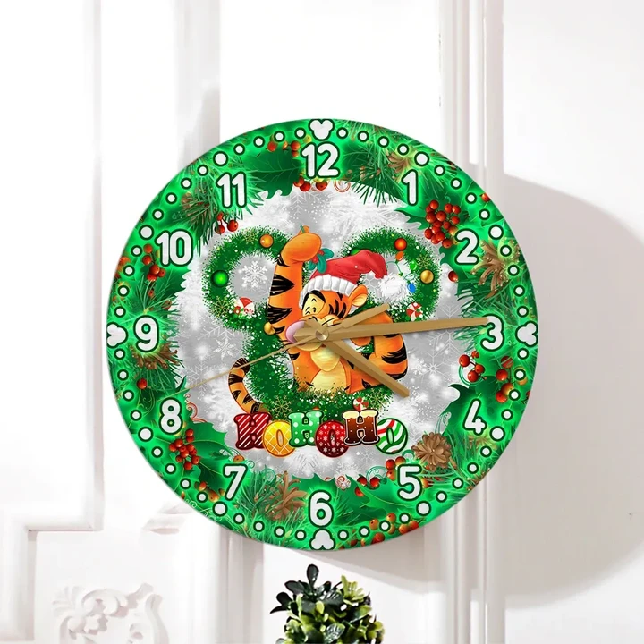 Tg Christmas Wooden Clock