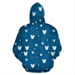 Blue Pattern All Over Hoodie