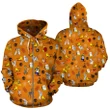 [Express Line Product+ 12$] Halloween Dogs All Over Zip Hoodie