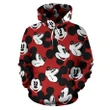Mk Face Red All Over Hoodie