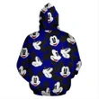 Mk Face Blue All Over Hoodie